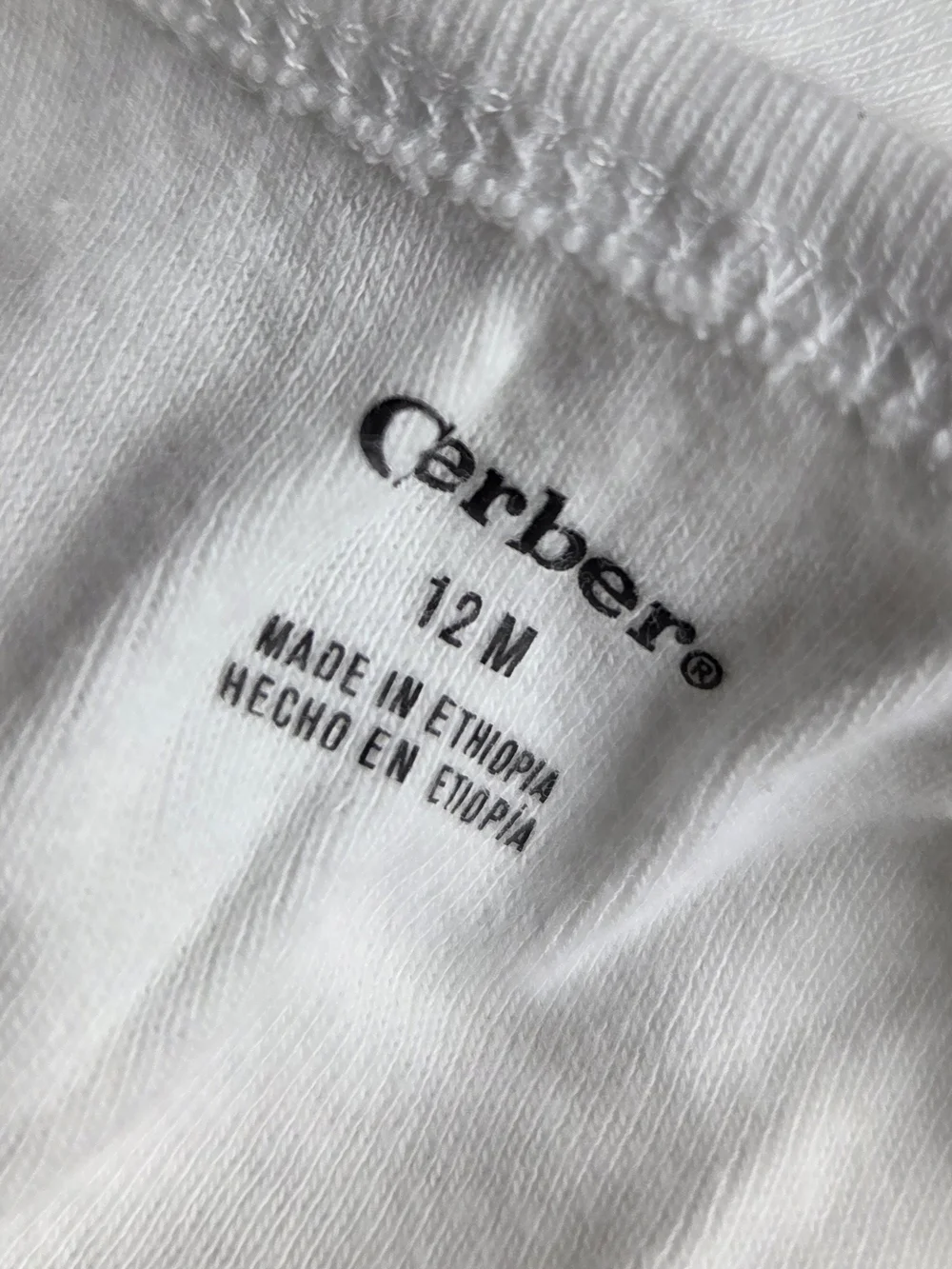 Gerber & Carters White Short-Sleeve Baby Onesies Snap 12 M - Pack of 6